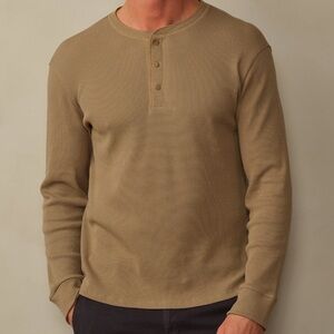 Road to Nowhere Men's Crosby Organic Cotton Waffle Henley